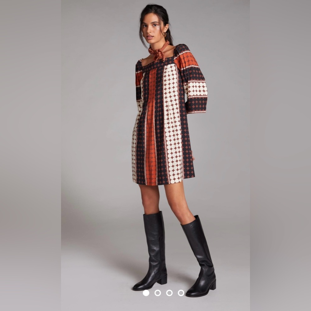 Anthropologie abstract mini dress